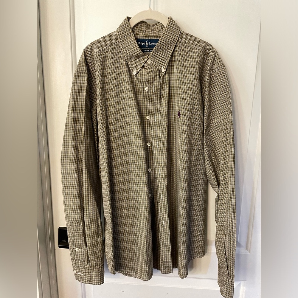 Men’s Polo Ralph Lauren Dress Shirt Size 17/XL.